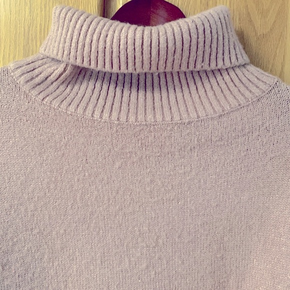 Blush Pink Korean Turtleneck Oversized Sweater - Picture 3 of 4